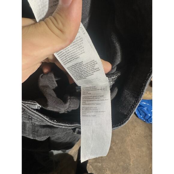 All Saints Jeans Mens 34x32 Cigarette Black Denim Skinny Stretch Button Fly - Picture 9 of 9